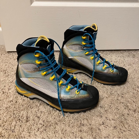 LA SPORTIVA Hiking Boots TRANGO CUBE GTX Mountaineering BLUE - Sz 7 Italy - Picture 4 of 16